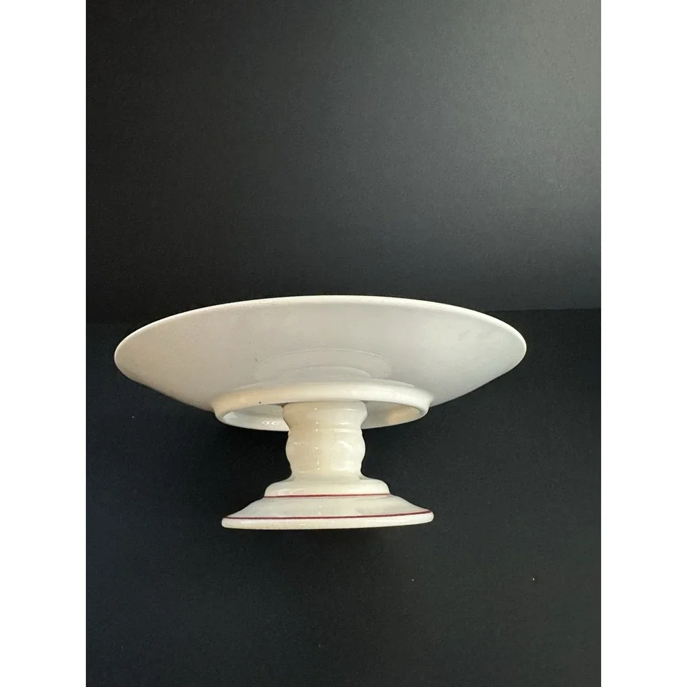 Vintage Americana By Lefton Pedestal Cake Plate Stand Pink Roses Cottagecore